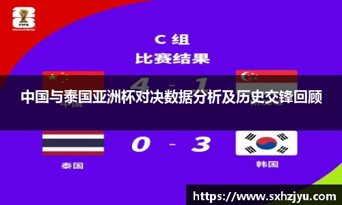 中国与泰国亚洲杯对决数据分析及历史交锋回顾